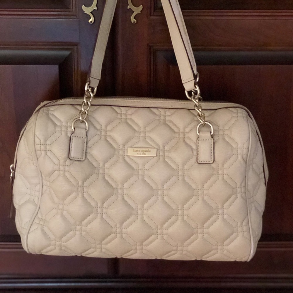 Kate Spade Astor Court Quilted Bag Light Beige